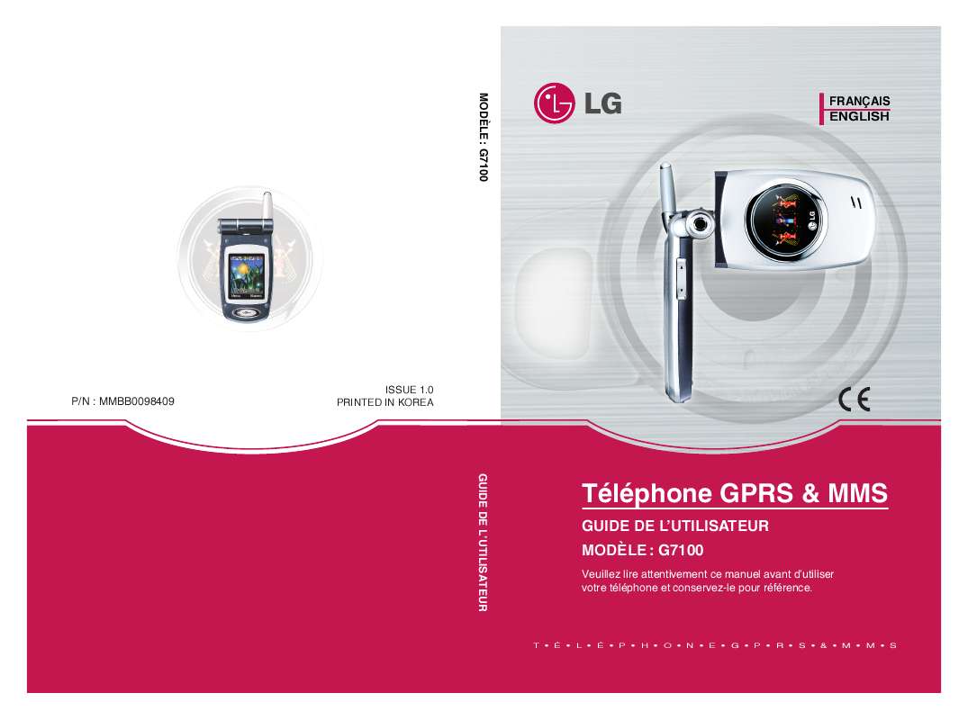 Guide utilisation LG G7100  de la marque LG