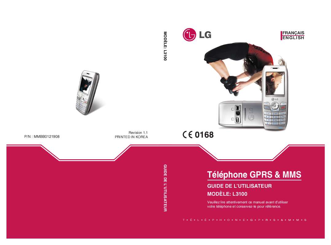 Guide utilisation LG L3100  de la marque LG