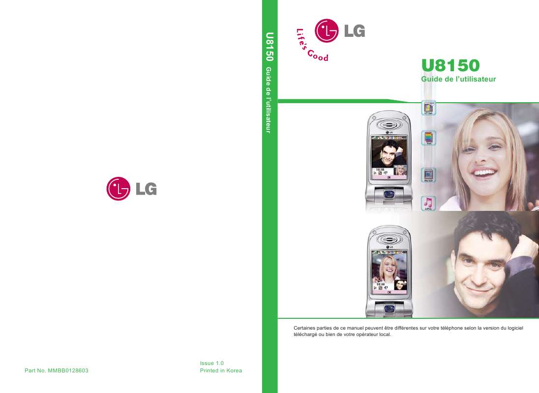 Guide utilisation LG U8150  de la marque LG