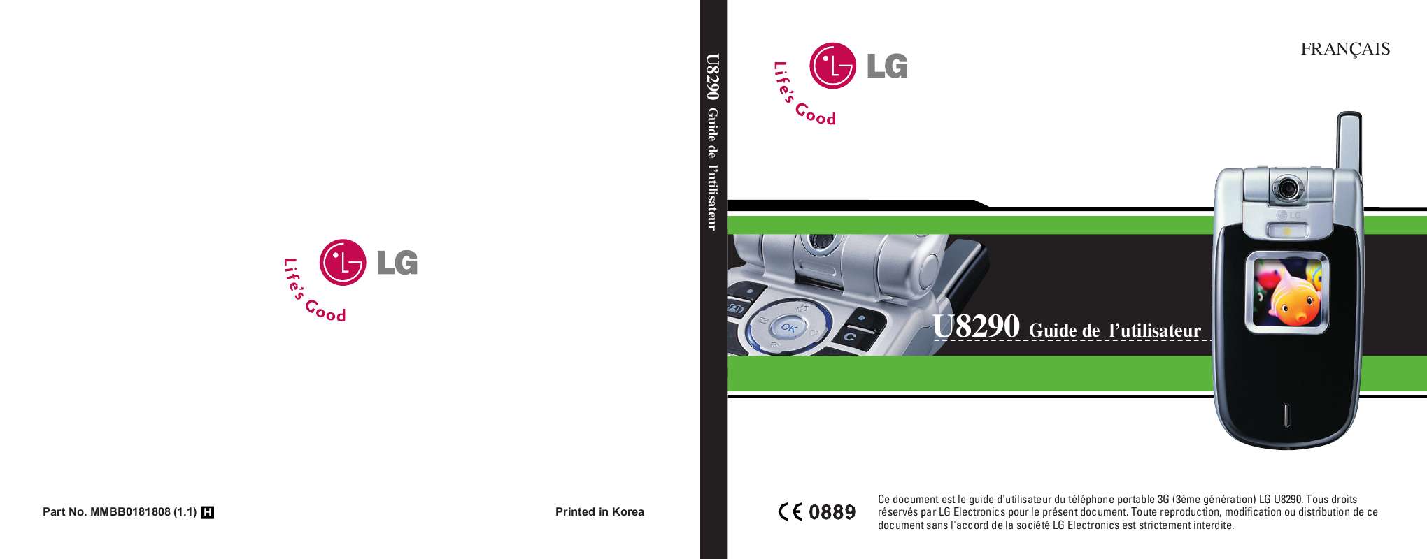 Guide utilisation LG U8290  de la marque LG