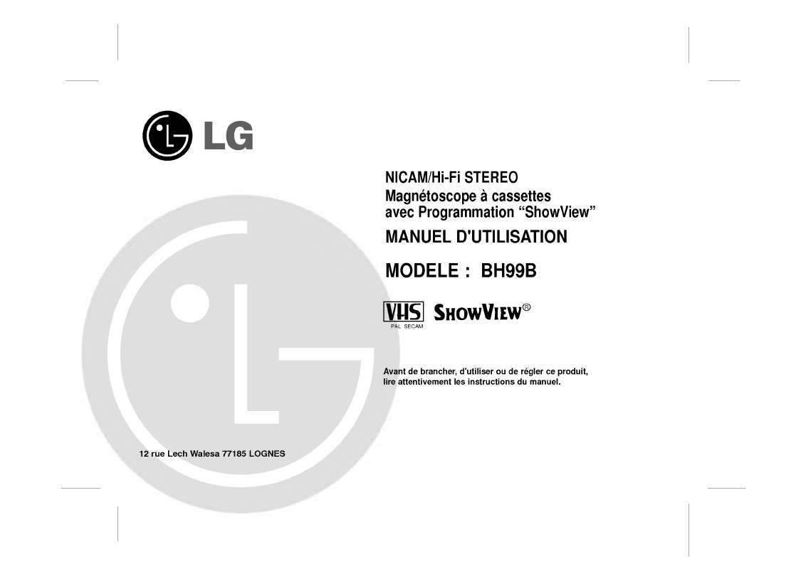 Guide utilisation LG BH99B  de la marque LG