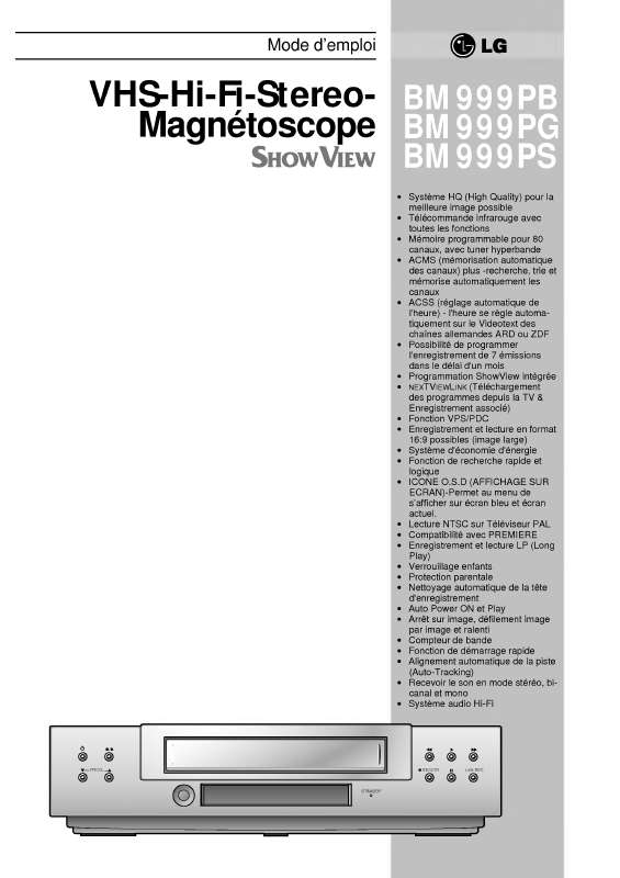 Guide utilisation LG BM999PB  de la marque LG