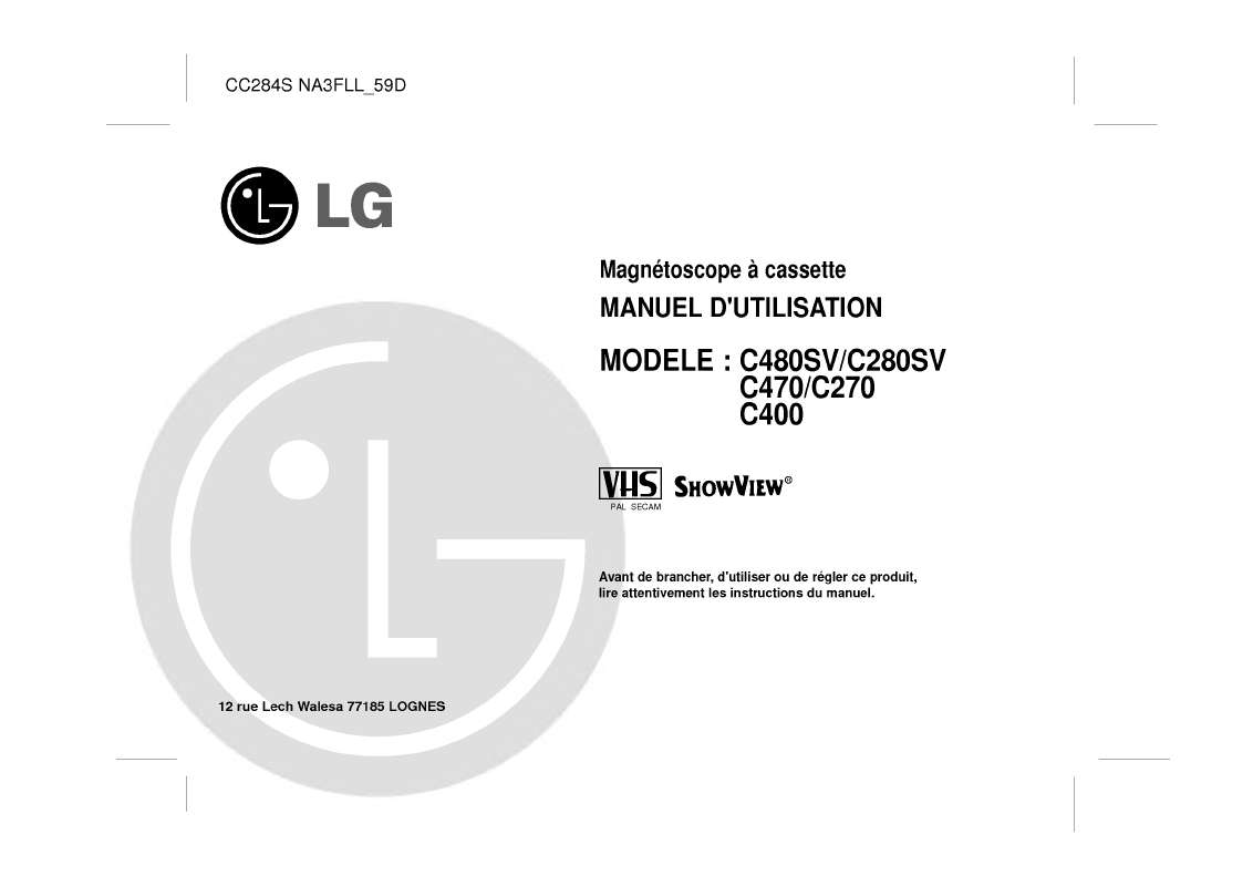 Guide utilisation LG C280SV  de la marque LG