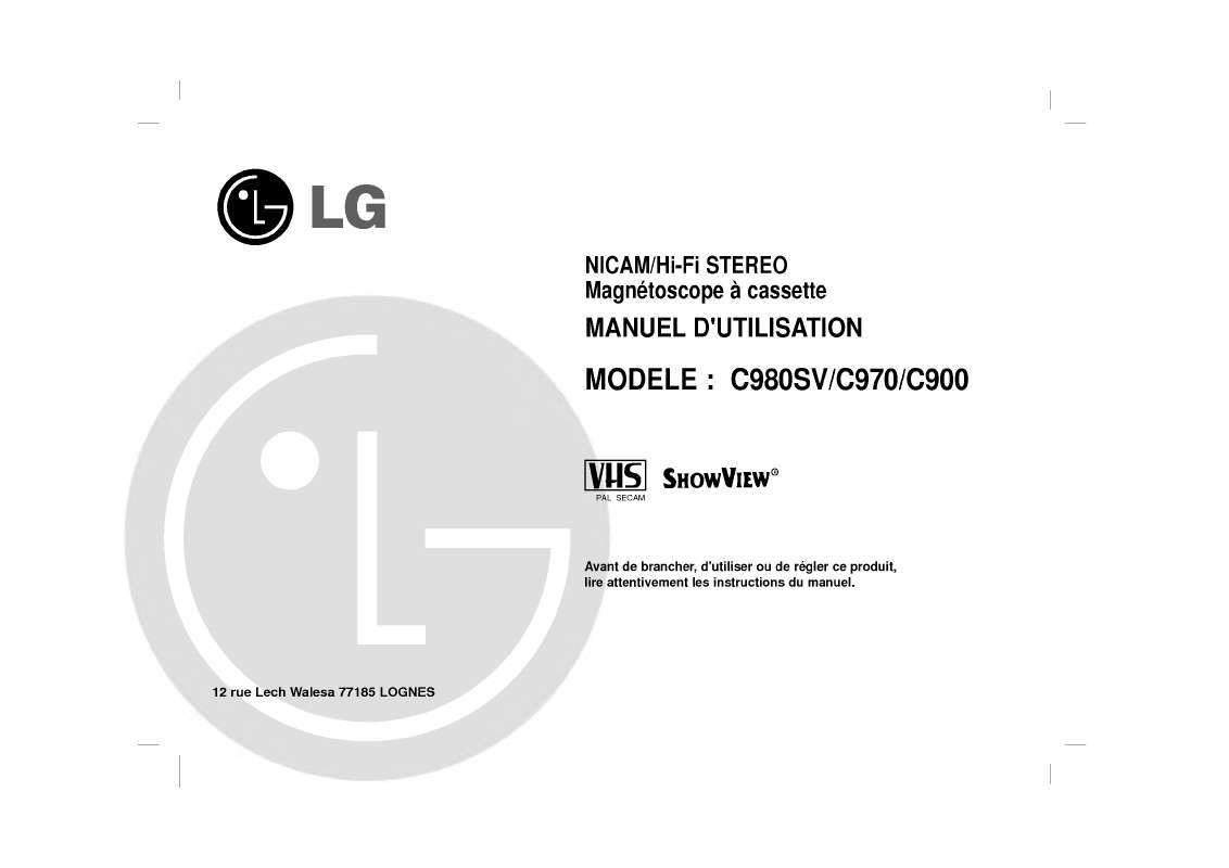 Guide utilisation LG C900  de la marque LG