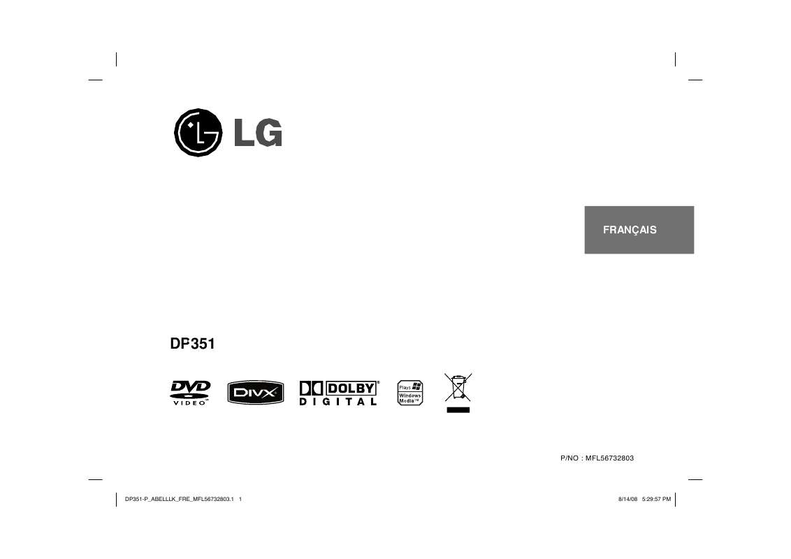 Guide utilisation LG DP351  de la marque LG