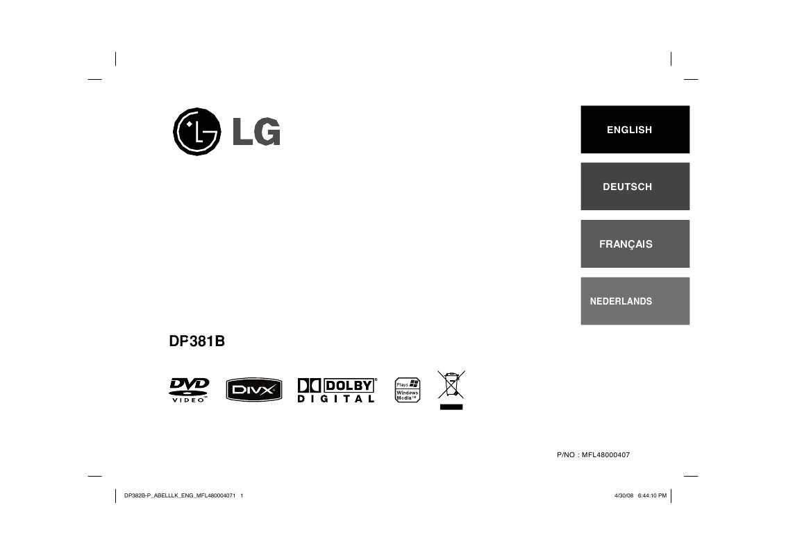 Guide utilisation LG DP381B  de la marque LG