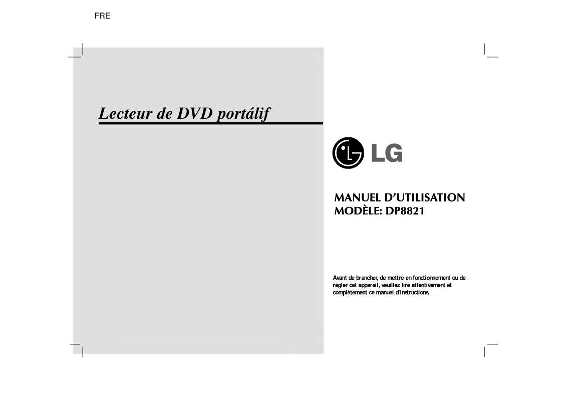 Guide utilisation LG DP8821  de la marque LG