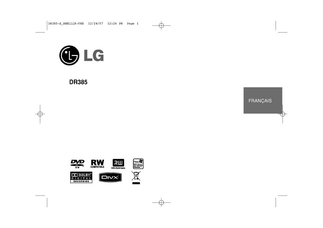 Guide utilisation LG DR385  de la marque LG