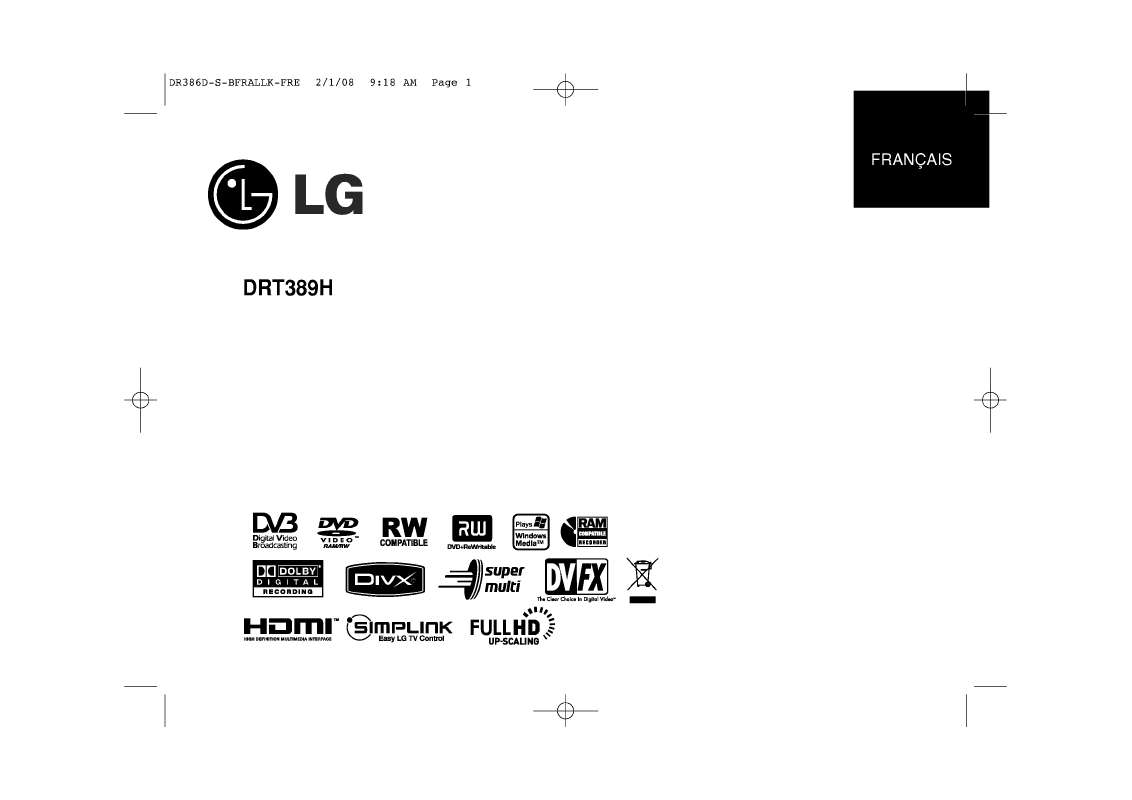 Guide utilisation LG DRT389H  de la marque LG