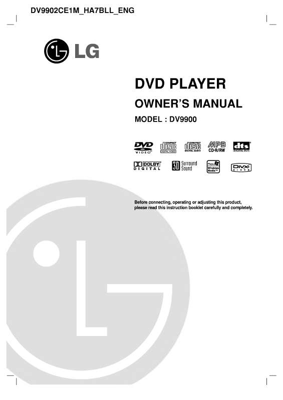 Guide utilisation LG DV9900  de la marque LG