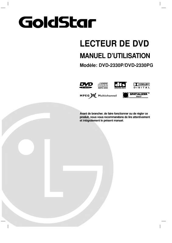 Guide utilisation LG DVD-2330P  de la marque LG
