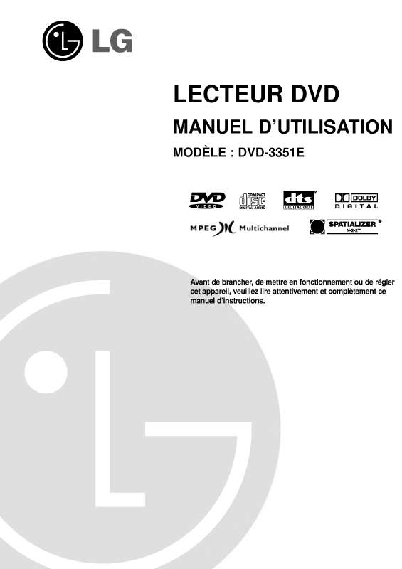 Guide utilisation LG DVD-3351E  de la marque LG
