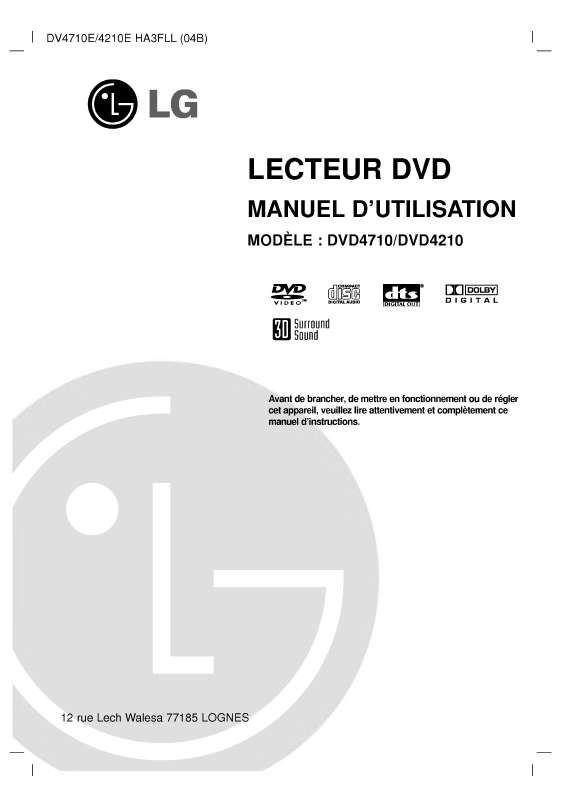 Guide utilisation LG DVD4210  de la marque LG