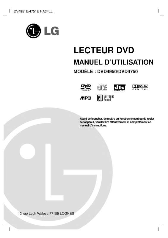 Guide utilisation LG DVD4950  de la marque LG
