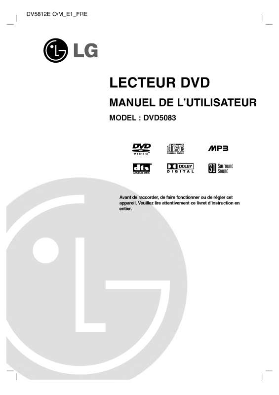 Guide utilisation LG DVD5083  de la marque LG