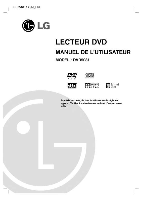 Guide utilisation LG DVD5251  de la marque LG