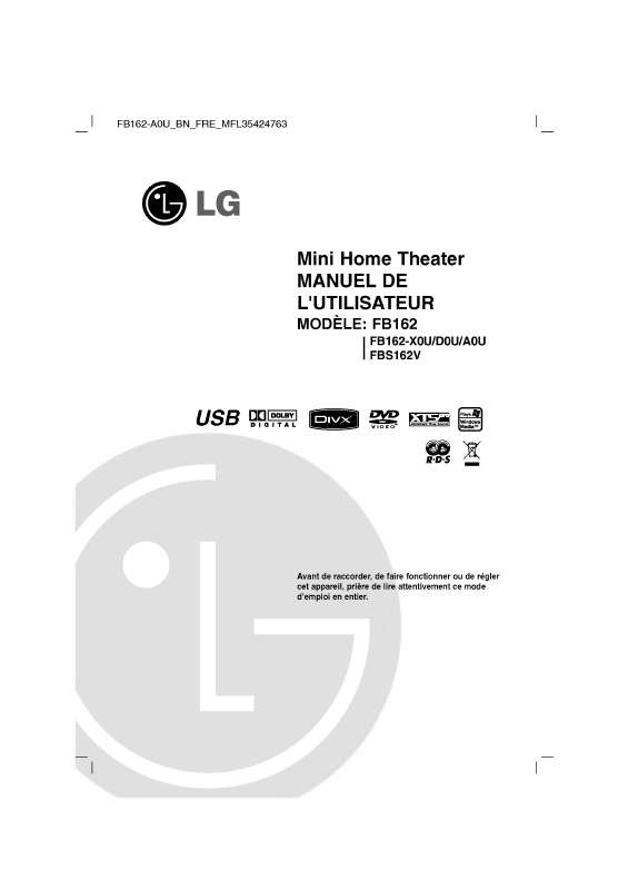 Guide utilisation LG FB162  de la marque LG