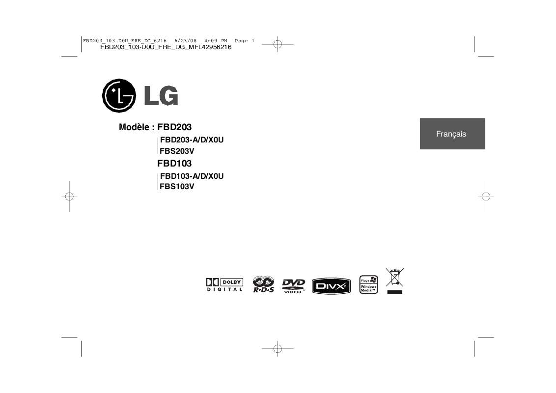 Guide utilisation LG FBD103  de la marque LG