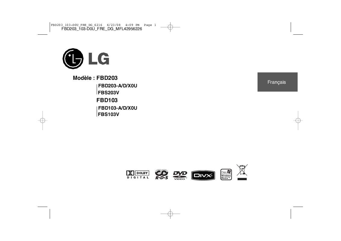Guide utilisation LG FBD203  de la marque LG