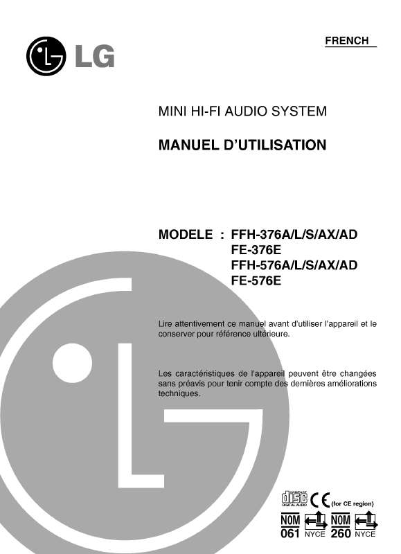 Guide utilisation LG FFH-376AD  de la marque LG