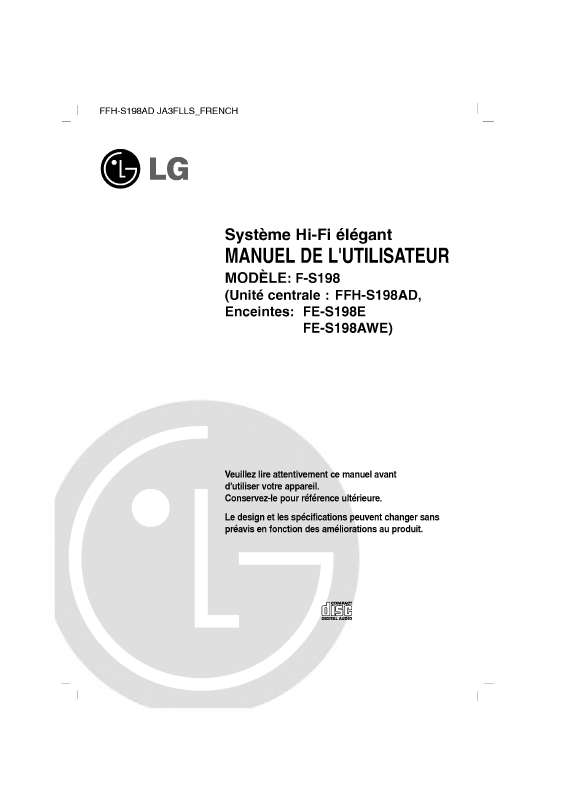 Guide utilisation LG FFH-S198AD  de la marque LG