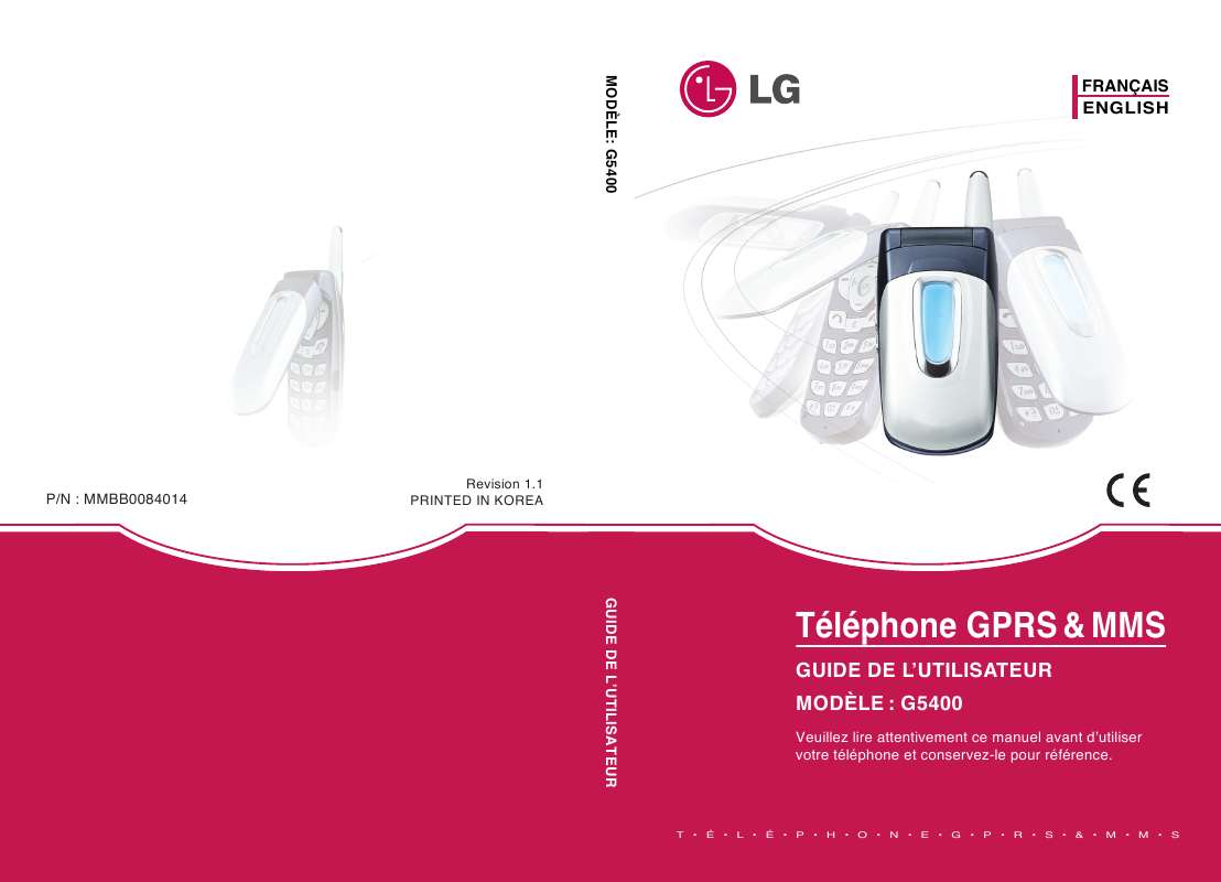 Guide utilisation LG G5400 SFR  de la marque LG