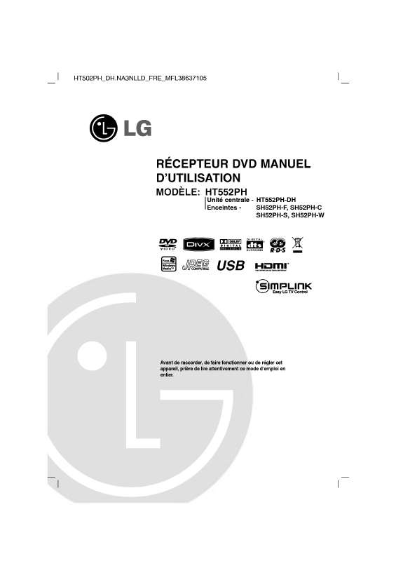 Guide utilisation LG HT552PH  de la marque LG