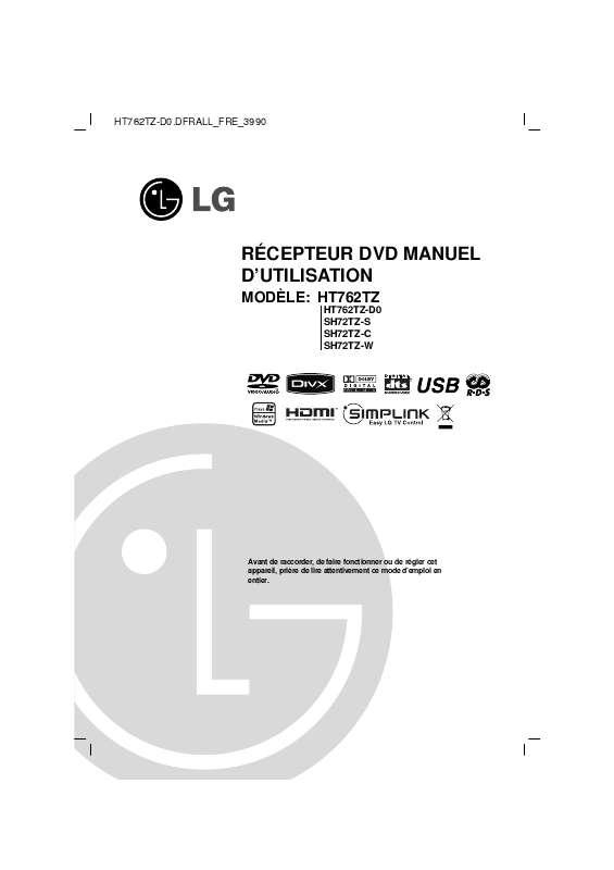 Guide utilisation LG HT762TZ  de la marque LG