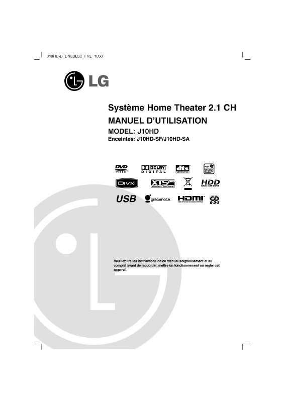 Guide utilisation LG J10HD-D  de la marque LG