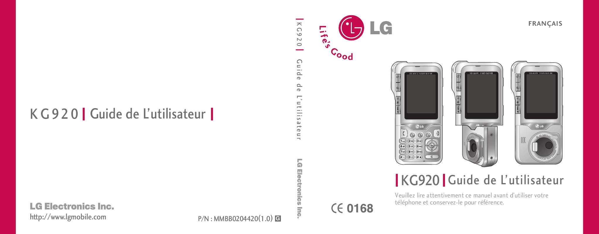 Guide utilisation LG KG920  de la marque LG