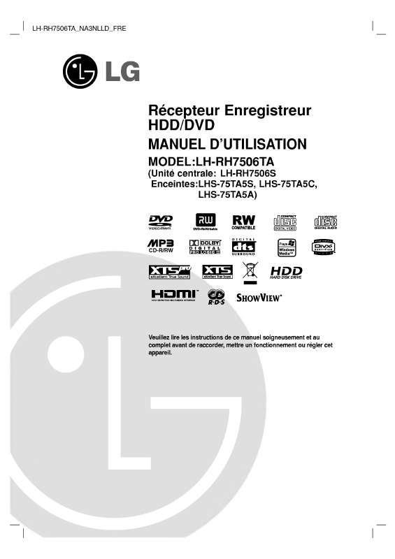 Guide utilisation LG LH-RH7506TA  de la marque LG
