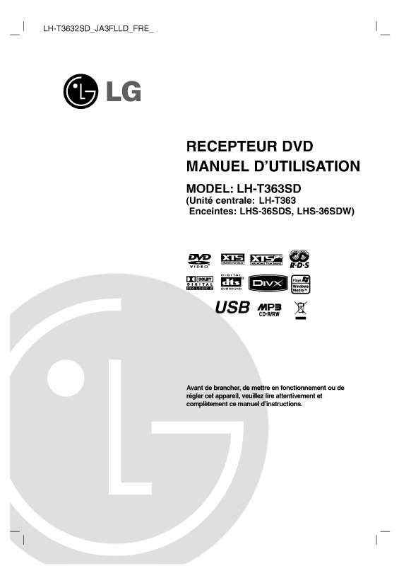 Guide utilisation LG LH-T363SD  de la marque LG