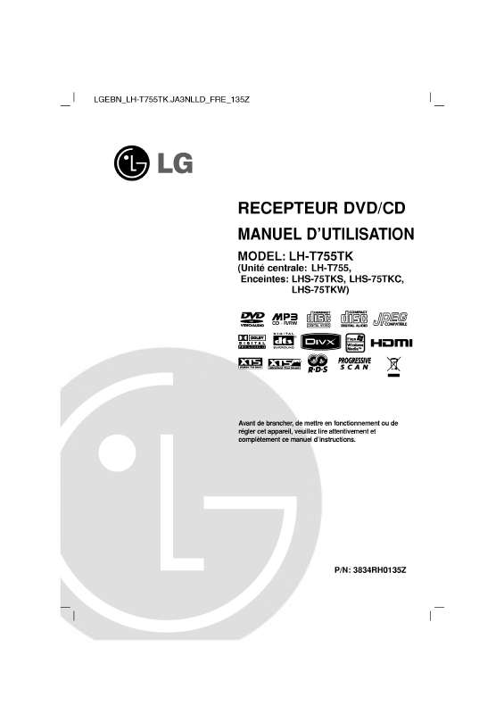 Guide utilisation LG LH-T755TK  de la marque LG