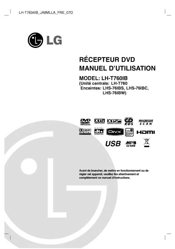 Guide utilisation LG LH-T760IB  de la marque LG