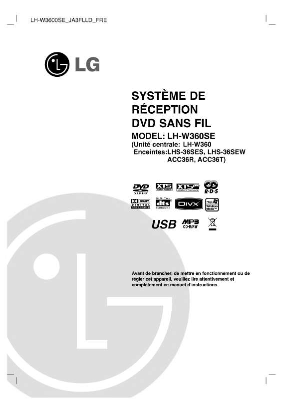 Guide utilisation LG LH-W360SE  de la marque LG