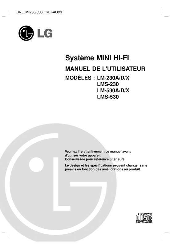 Guide utilisation LG LM-230D  de la marque LG