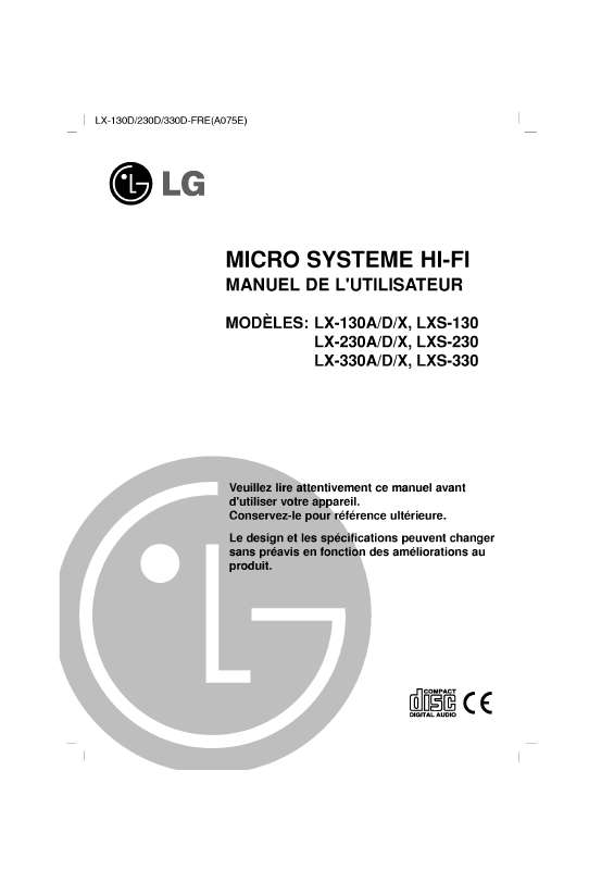 Guide utilisation LG LX-130D  de la marque LG