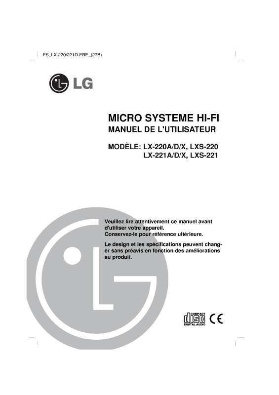 Guide utilisation LG LX-221D  de la marque LG