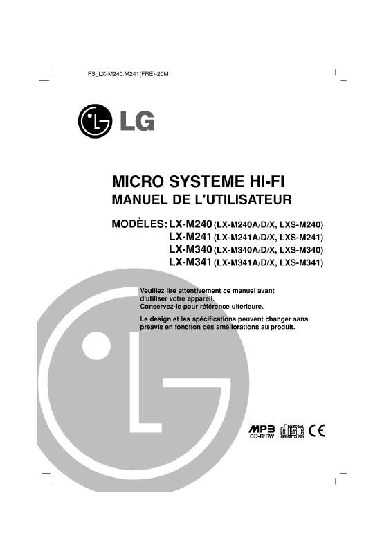 Guide utilisation LG LX-M340D  de la marque LG