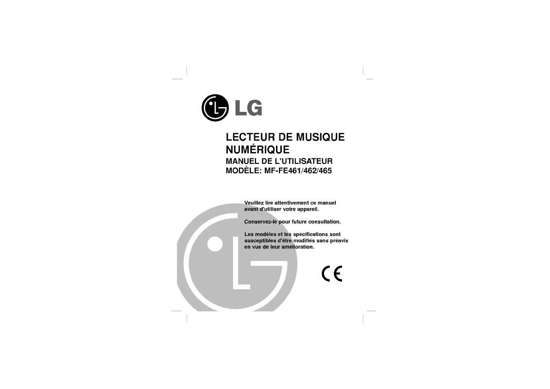 Guide utilisation LG MF-FE462  de la marque LG