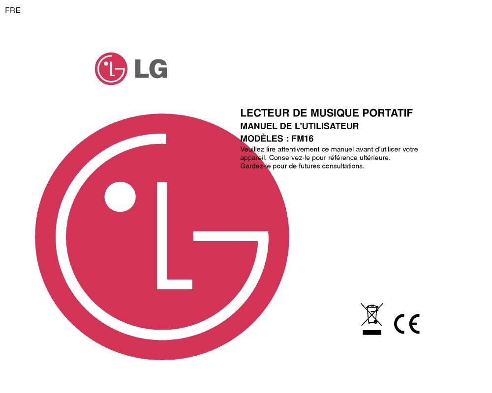 Guide utilisation LG MF-FM16S1K  de la marque LG