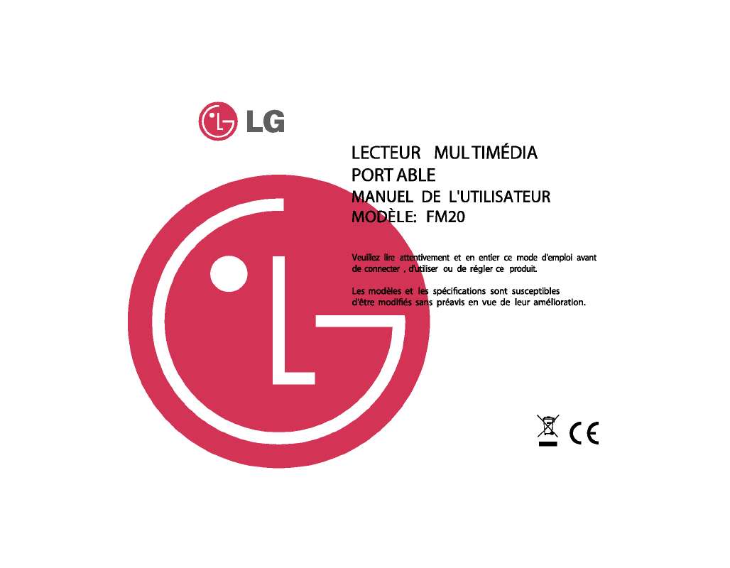 Guide utilisation LG MF-FM20E5K  de la marque LG