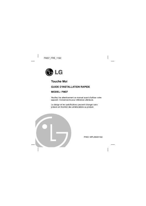 Guide utilisation LG MF-FM37S4K  de la marque LG
