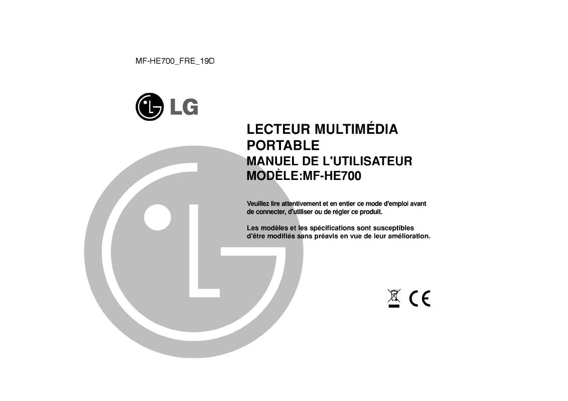 Guide utilisation LG MF-HE700  de la marque LG