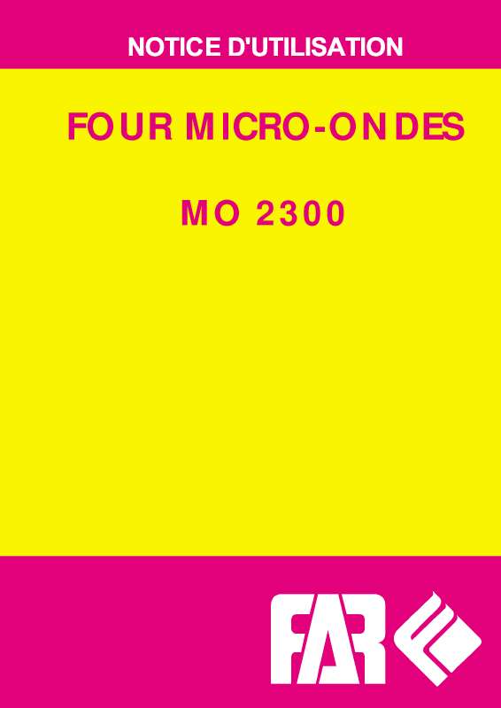 Guide utilisation LG MO 2300  de la marque LG