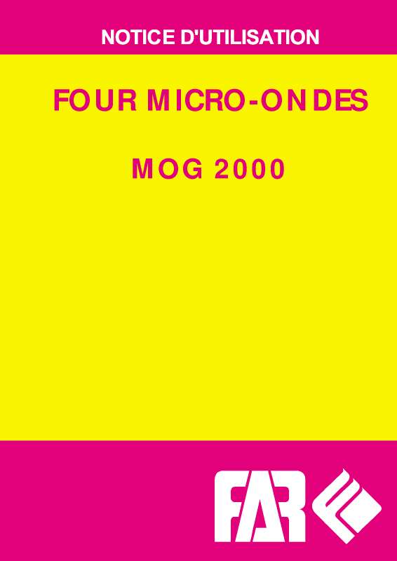 Guide utilisation LG MOG 2000  de la marque LG