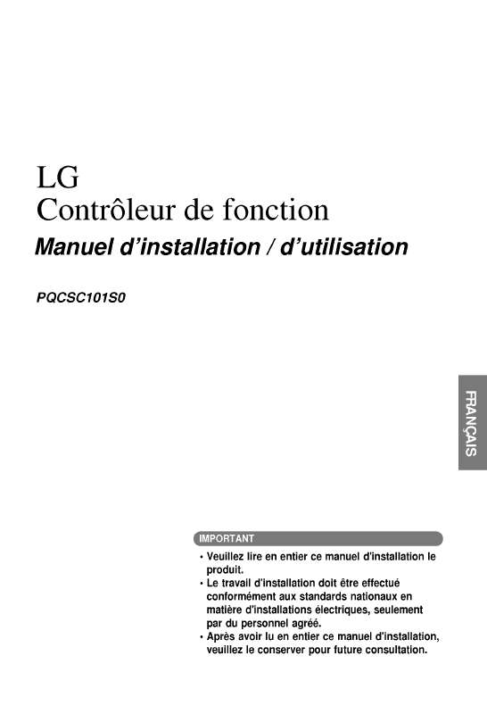 Guide utilisation LG PQCSC101S0  de la marque LG