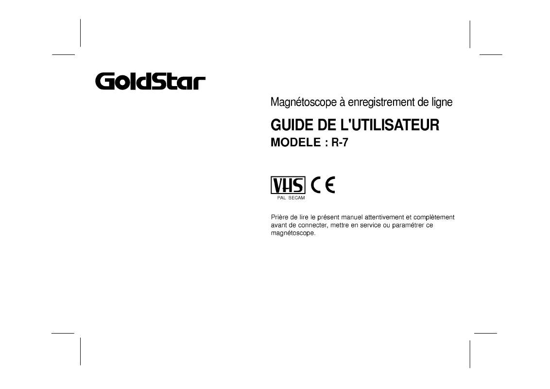Guide utilisation LG R-7  de la marque LG