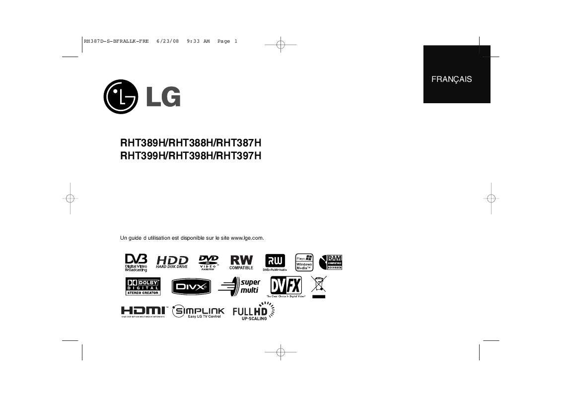Guide utilisation LG RHT398H  de la marque LG
