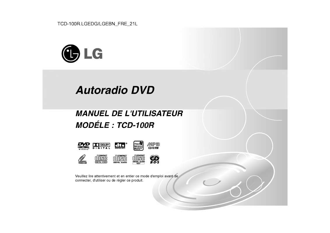 Guide utilisation LG TCD-100R  de la marque LG